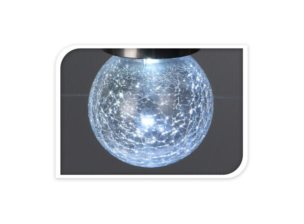 Lykt Solcelle Led henge pæreform d:6cm Display 24stk Batteri 1x2/3 AAA Opplad 