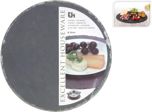 Plate Serveringsfat skifer d:30cm 
