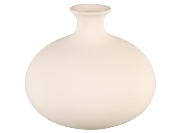 Vase rund polyresin hvit20x20x17,7cm 