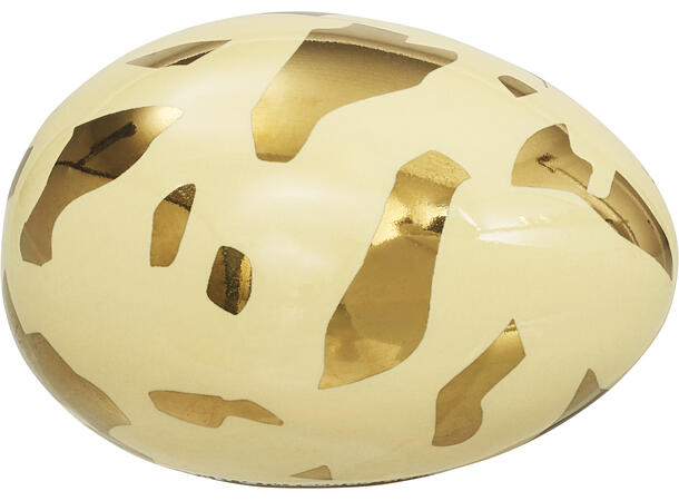 Egg Goldie gul/gull 7x5x4cm Keramikk CULT 
