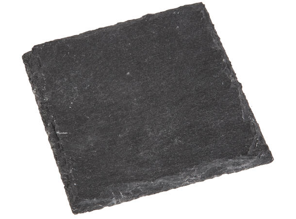 Glassbrikke skifer 10x10cm 2ass s/4 Rund d:10cm Firkantet 10x10cm 