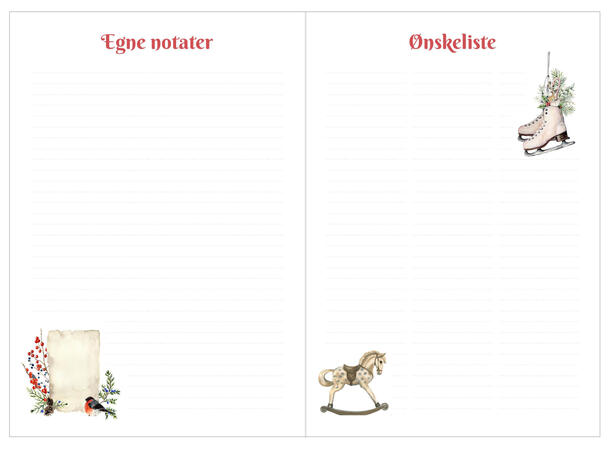 Julens Minnebok 21 x 29 cm, 5 årganger 