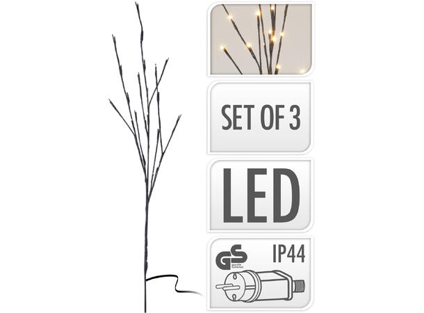 Kvist 72 Ledlys 1m utendørs s/3 IP44 adapter 