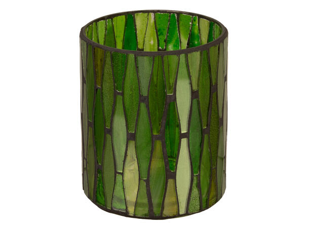 Lysglass mosaikk grønn 10,5x10cm 