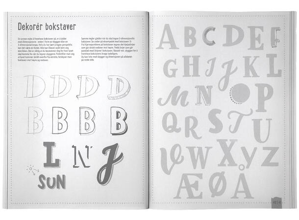 Handlettering Tegne Øvingshefte Hvordan lage og gjøre øvelser 