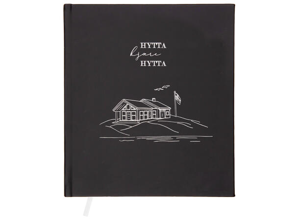 Hyttebok sjøhytte sort 21x24cm 96 ark i 100 grams kvalitet 