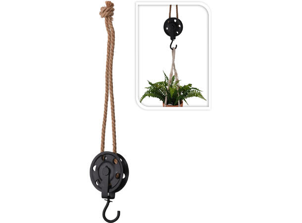 Krok vinsj metall dia:56x10x3cm 60-120cm Til å henge blomsterpotter etc 