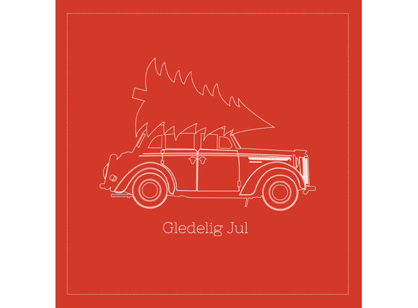 Serviett Gledelig Jul Bil Lunsjserviett 20 stk 3-lags 33x33cm 