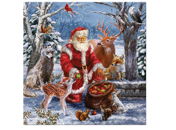 Serviett Santa’s Gifts Lunsjserviett 20 stk 3-lags 33x33cm 