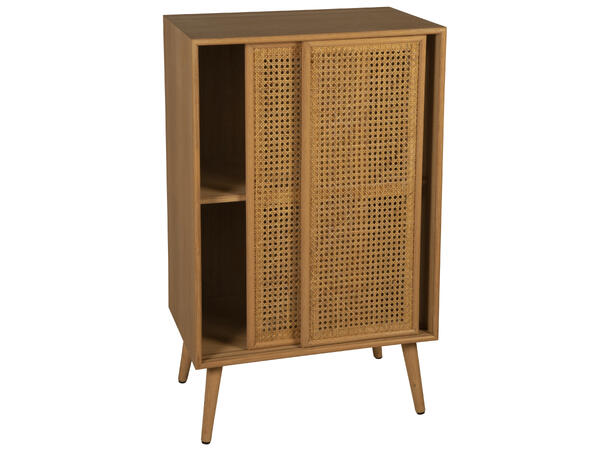 Skap natur tre rotting 60x39x101cm 2dørs Furu bein og dør/MDF finer ask 