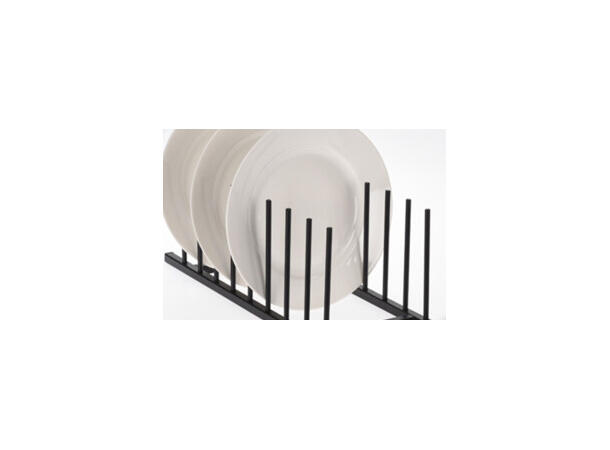 Tallerkenholder metall sort 34,5x12,5cm 