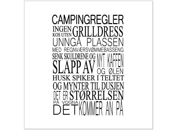 Serviett Campingregler hvit Lunsjserviett 20 stk 3-lags 33x33cm 