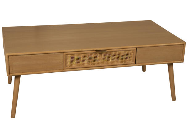 Bord natur tre rotting hylle 120x60x46cm Furu bein/MDF m/Paulownia tre og finer 