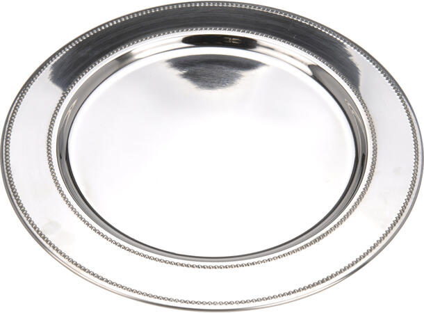 Dekketallerken rustfritt stål 33cm Forpk 12stk 