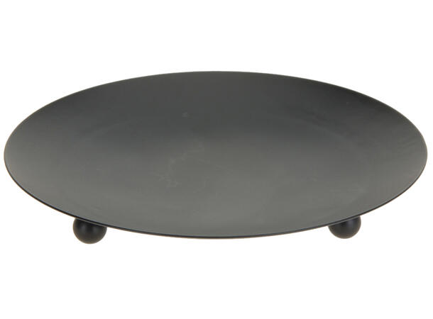 Lysfat metall sort d:8,5cm Display 24stk 