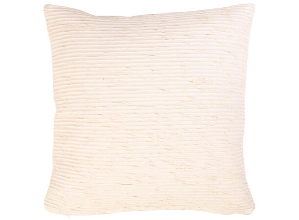 Pute 45x45cm m/trekk Madrid hvit m/gull Pute fjær/dun 680gram fyllvekt 