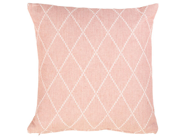 Putetrekk Jaquard bomull rosa 45x45cm 