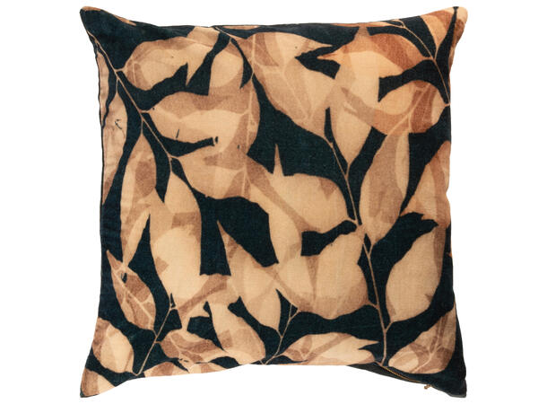 Putetrekk velur petrol m/beige 45x45cm 