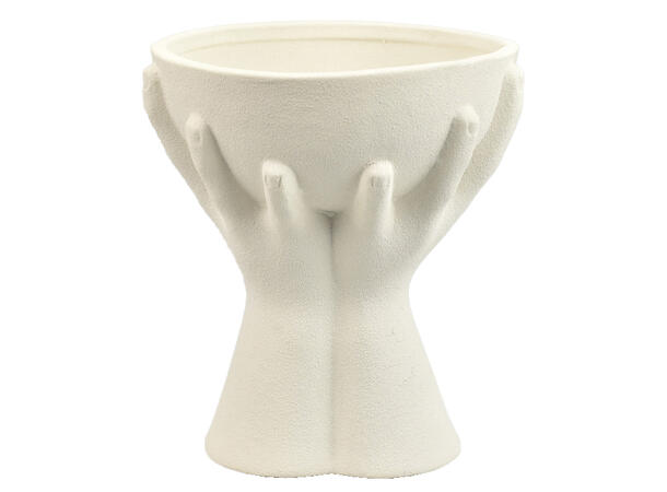 Skål hånd porselen hvit 14,5x14,5x17cm Porselen 