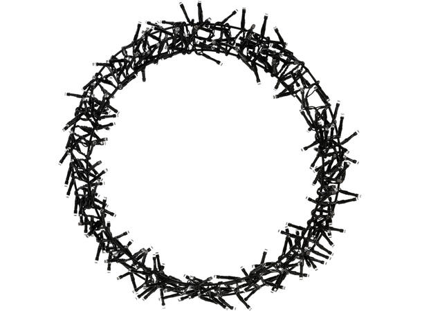 Krans LED Lysring 300 varmhvit 38cm IP44 8 funksjoner Timer 8/16t 