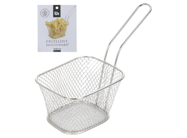 Kurv Pommes Frites 11x9x6,5cm 76gr Rustfritt stål 