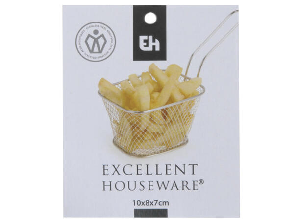 Kurv Pommes Frites 11x9x6,5cm 76gr Rustfritt stål 