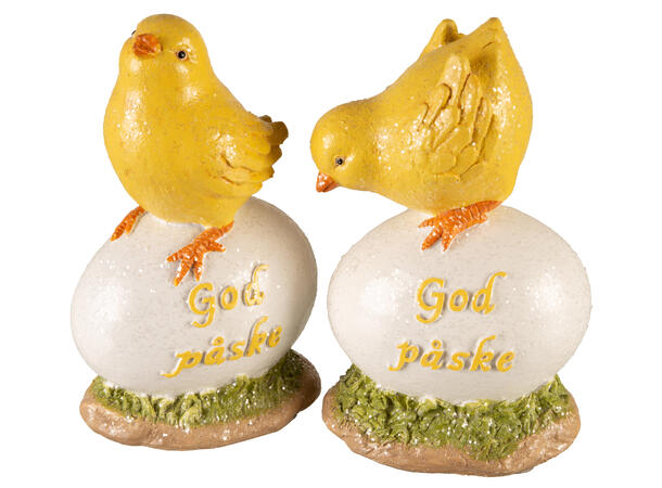 Kylling på egg God Påske 11x8,5x18,2cm 