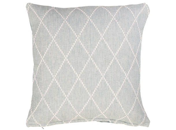 Pute 45x45cm m/trekk Jaquard aqua Pute fjær/dun 680gram fyllvekt 