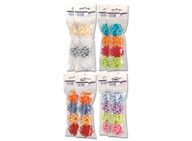 Rosett mini 4pk dia:45 mm 16ass farger Selges minimum 32 stk i display 