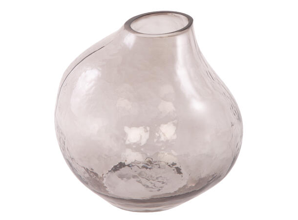 Vase abstrakt røyksort 11,5x13cm 