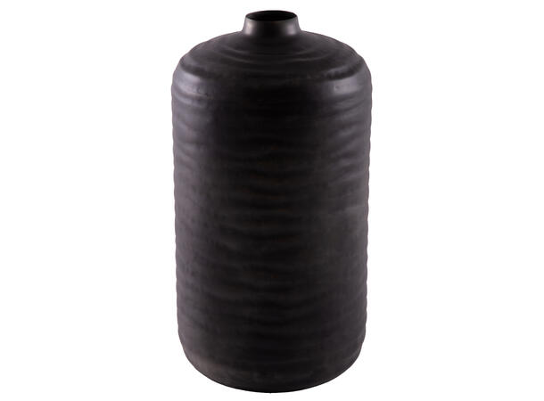 Vase metall sort 22x22x38 