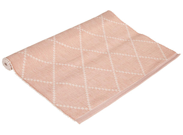 Brikke Jaquard bomull rosa 33x48cm 