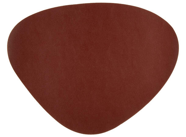 Dekkebrikke PU-skinn oval 41x32cm plomm 