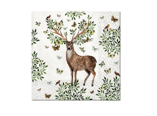 Serviett kaffe Forest Antlers Kaffeserviett 20 stk 3-lags 25x25cm 