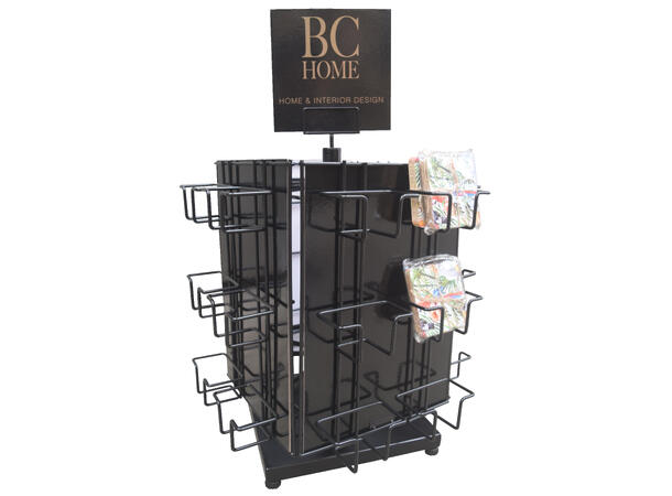 Stativ borddisplay coasters 24 lommer 4 sider 