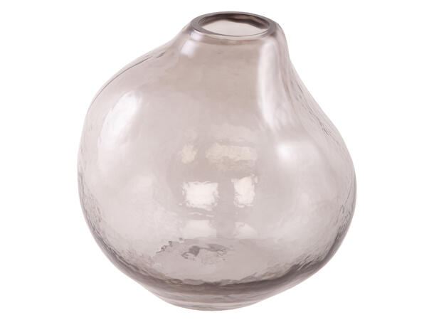 Vase abstrakt røyksort  14,5x14cm 