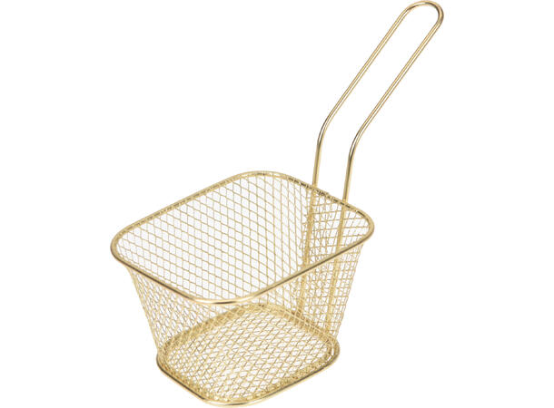 Kurv Pommes Frites 20x9x10cm, 65gr Gull Rustfritt stål 