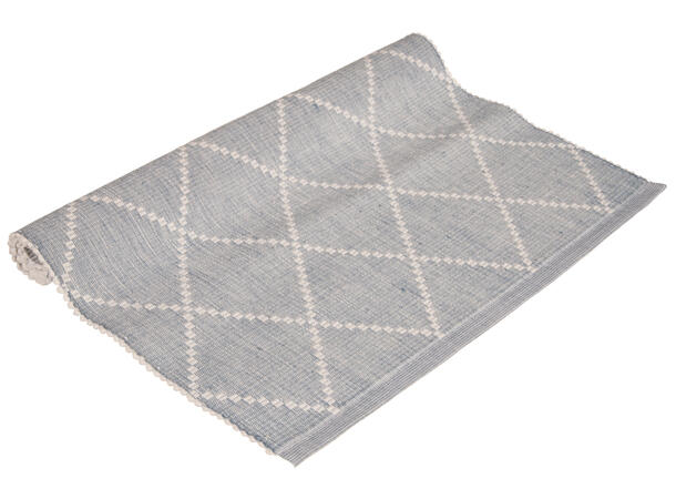 Brikke Jaquard bomull blå 33x48cm 