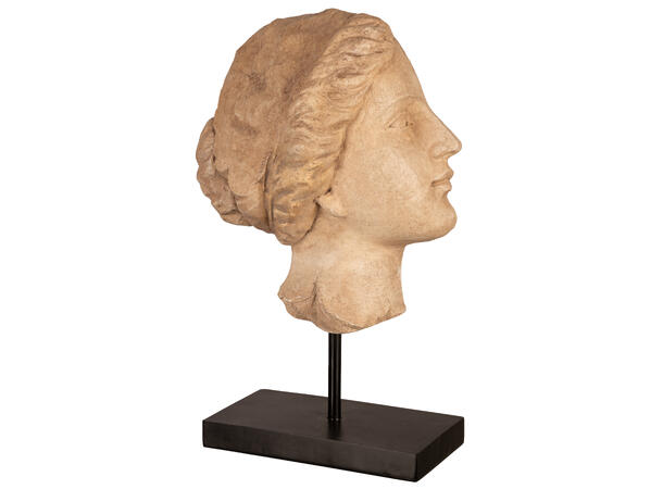 Byste hode beige m/sort 20x11x31cm Forpk 4stk 