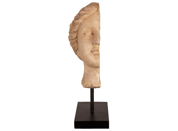 Byste hode beige m/sort 20x11x31cm Forpk 4stk 