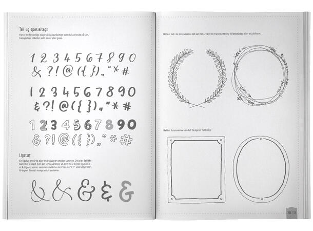 Handlettering Øvingshefte Bokstaver Hvordan lage handletterings øvelser 