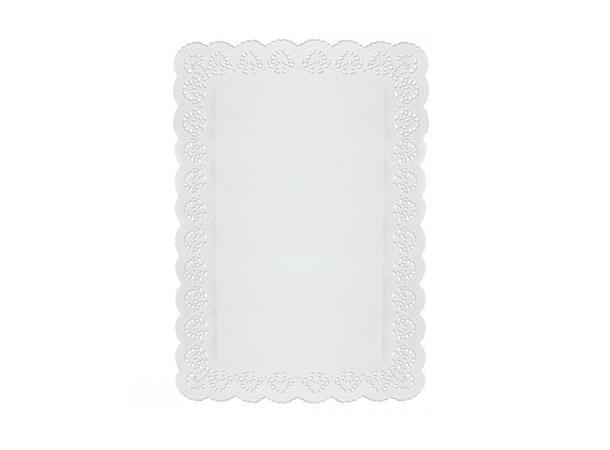 Kakebrikke rektangel 30x40 cm hvit s/6 