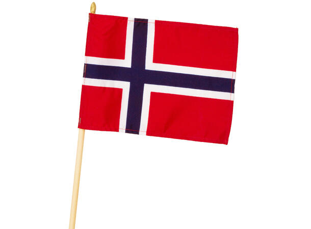 Flagg Norge 15,5x21cm pinne:55cm 