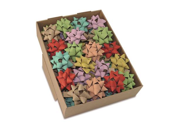 Rosett matt ass farger dia:75mm Display 40 assortert 100% resirkulerbar 