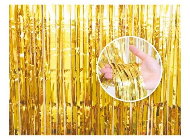 Gardin forheng gull papir 90x240cm Glittergardin 