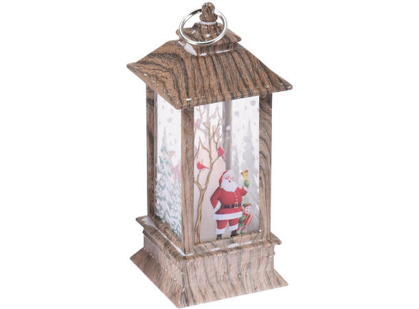 Lykt m/LED 5x5x13cm antikk hvit 4ass Batteri: CR2032 Display: 16 stk 