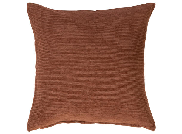 Pute 45x45cm m/trekk chenille brunrød Pute fjær/dun 780gram fyllvekt 