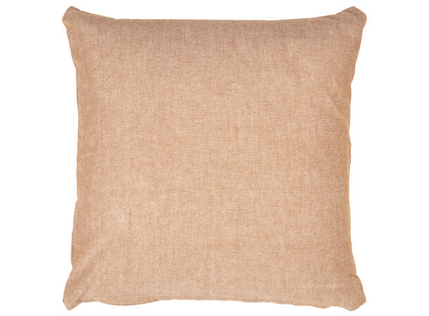 Pute 45x45cm m/trekk ribb bomull kamel Pute fjær/dun 780gram fyllvekt 