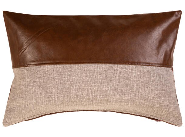 Pute 35x55cm m/trekk PU brun/natur Pute fjær/dun 700gram fyllvekt 32x52cm 