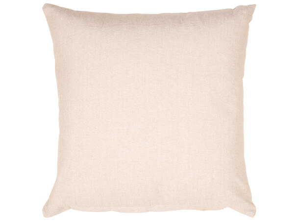 Pute 45x45cm m/trekk ribb bomull beige Pute fjær/dun 780gram fyllvekt 